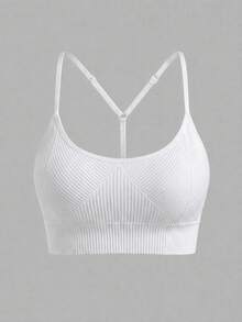 Sweetra Women's Solid Color Casual Versatile Daily Travel Sports T-Shirt - White - View 5