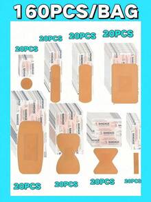1Set First Aid Bandages Assorted Sizes – Waterproof Wound Plasters With Fingertip Strips For Home Care, Travel, Outdoor Emergency Kit - View 5