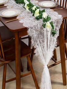 Taplak Meja Boho Berhiaskan Renda – Kain Tipis Berongga, Dekorasi Serbaguna untuk Dalam dan Luar Ruangan untuk Pesta Pernikahan, Acara Bridal Shower, dan Rumah. - Berbagai gaya - View 10