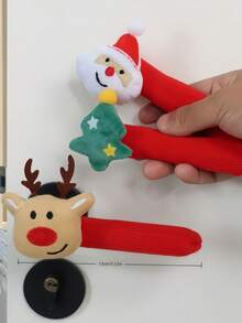 Quality Christmas Door Handle Covers Dustproof Fabric Cartoon Santa Reindeer Tree Stocking Decorative Party Home Room Protection Ornament Set - Multicolor - View 3