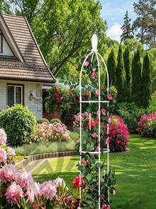 2/3/4layer Sturdy Multi-Tier Iron Trellis, Suitable For Climbing Roses, Clematis, Jasmine And Other Vines, Rust-Resistant Iron Trellis For Garden, Yard, Patio, Porch, Supporting Decorative Climbing Plants - Shelf - View 4