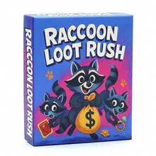 Raccoon Loot Rush 趣味浣熊尋寶收集卡牌遊戲，多人親子互動策略桌遊，便攜式節日生日禮物，適合家人朋友 - 彩色 - 查看 1