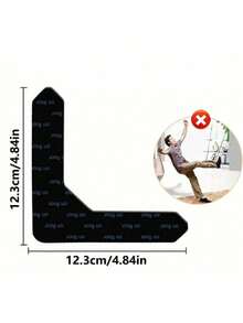 12pcs Solid PU Anti Slip Rug Stickers Set Washable Reusable Carpet Tape For Living Room Dining Bathroom Prevent Sliding Curling Back To School Home Daily Use Functional Convenient Practical Household Supplies Must Have - Black - View 4