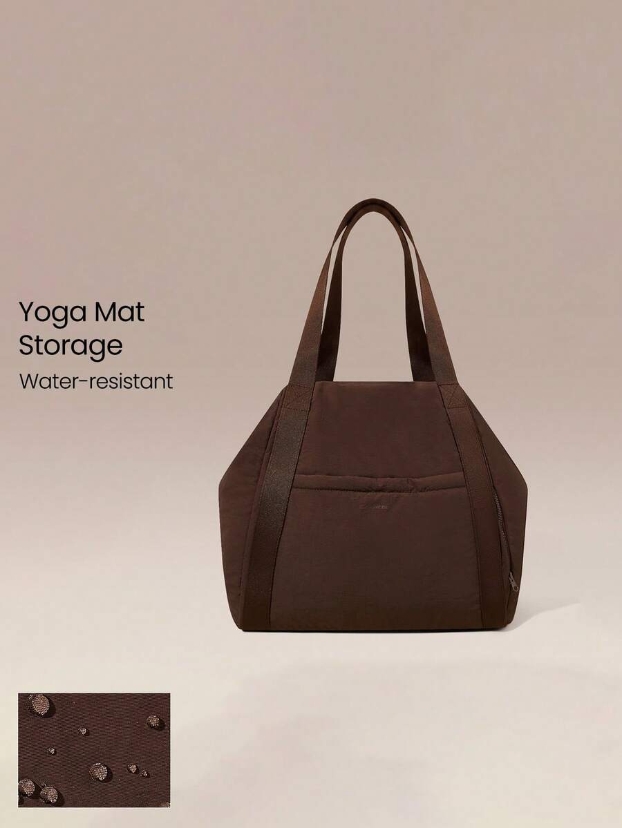 GLOWMODE 26L Maxi Zen Moves 防水瑜伽墊收納口袋托特包，適用瑜伽教室、健身房、日常休閒穿搭 - 棕色 - 查看 1