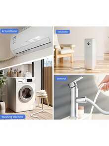 1pc Multi-Purpose Hose Kit, Air Conditioner Drain Pipe, Washing Machine Inlet Hose, Garden Watering Hose With Clamps, Durable Flexible PVC Tubing, Ideal For Home, Garden, Laundry, And HVAC Use - White - View 5