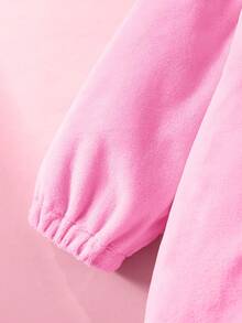 SHEIN 新生兒可愛趣味水晶絨毛3D恐龍造型連身衣 淡粉色 秋冬日系可愛手足套裝 女嬰長袖 3個月大嬰兒服 - 珊瑚粉 - 查看 6
