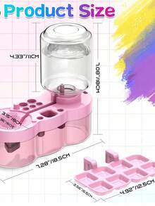 1pc 4-In-1 Water Circulation Pigment Rinse Cup Brush Washer, Painting Tool - Brush Rinser, Artist Painting Palette - Multicolor - View 8