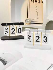 Minimalist Flip Page Desktop Calendar Nordic Creative Perpetual Daily Appropriate For Living Room Dining Table Coffee Table Office Desk Etc Reusable Flip Calendar Desktop Accessories New Home Decor Back-To-School Summer - I - View 11
