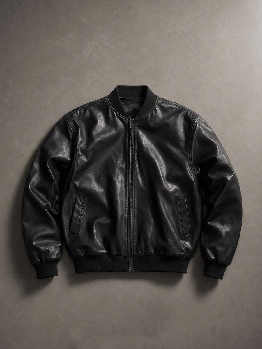 STEELVANCE Chaqueta versátil de moda de otoño para hombres - Negro - Ver 1