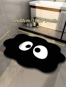 Luxury Non Slip Quick Dry Diatom Mud Black Cloud Pattern Bath Mat Soft Absorbent Door Mat Fast Water Absorbing Home Decor Durable Elegant Anti Skid - Black Diatom Mud Floor Mat-cloud Pattern - View 3