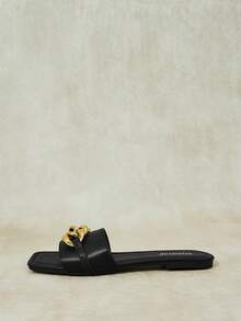Styleloop Señoras, Uñas de Sauce, Hebillas, Zapatos Planos. - Negro - Ver 2