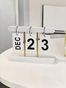 Minimalist Flip Page Desktop Calendar Nordic Creative Perpetual Daily Appropriate For Living Room Dining Table Coffee Table Office Desk Etc Reusable Flip Calendar Desktop Accessories New Home Decor Back-To-School Summer - I - View 13