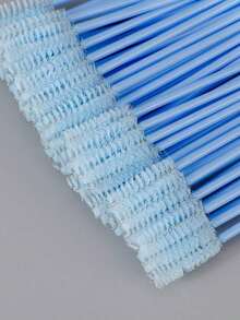 200pcs Disposable Eyelash Brush, Eyelash Comb, Makeup Brush, Makeup Applicator, Eyebrow Comb, Eyelash Applicator, Eyelash Brush, Eyebrow Applicator, For Eyelash And Eyebrow Makeup, Color: Blue - Multicolor - View 6