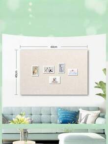 1PC 40x60cm Self-Adhesive Felt Photo Display Board, Wall Mounted Picture Collage Pin Board For Photos, Notes, Artwork, Home Office Classroom Decor, Easy DIY Installation, No Drilling Needed, Removable Wall Decor Panel - multicolor - View 3