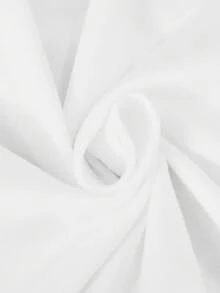 甜酷風女孩兩件套，白色短版圓領長袖上衣，短版剪裁輕鬆提升腰線，搭配寬腿長褲，夢幻配色吸睛，適合旅行、購物、日常穿著 - 彩色 - 查看 4