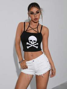 SHEIN ICON Shorts en mezclilla bajo crudo - Blanco - Ver 6