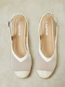 Styleloop Wanita, Tali Silang Karet, Tali Jerami, Sandal, Sepatu Hak Tinggi. - Clear - View 2
