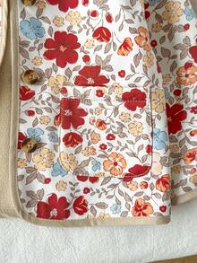 SHEIN Baby Girl Cute Polka Dot Print Long Sleeve Jacket - Multicolor - View 5