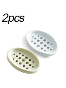 Bathroom Silicone Soap Dish With Drainage Tray, Soap Holder, Laundry Brush, Moisture-Proof Design - multicolor - View 8