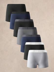 EverLounge 7pcs Men's Colorblock Casual Daily Boxer Briefs - Multicolor - View 2