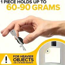 Magnetic Circular Sticker Set 100 Pieces For Refrigerator Diy, Adhesive Rubber Magnetic Points, With Strong Adhesive Discs - Round - View 5