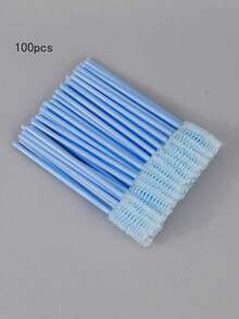 200pcs Disposable Eyelash Brush, Eyelash Comb, Makeup Brush, Makeup Applicator, Eyebrow Comb, Eyelash Applicator, Eyelash Brush, Eyebrow Applicator, For Eyelash And Eyebrow Makeup, Color: Blue - Multicolor - View 8