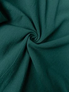 EMERY ROSE Vestido camisola de talla grande con volantes en el bajo para vacaciones - Verde Oscuro - Ver 3