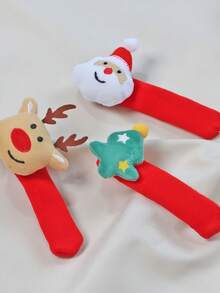 Quality Christmas Door Handle Covers Dustproof Fabric Cartoon Santa Reindeer Tree Stocking Decorative Party Home Room Protection Ornament Set - Multicolor - View 2