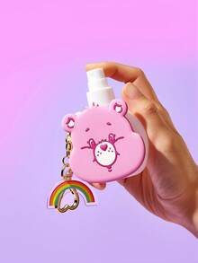 SHEIN X Care Bears 60ml/2oz 心形熊可補充噴霧瓶附吊飾鑰匙圈，便攜式酒精、香水與液體儲存瓶，適合旅行與日常攜帶 - 粉色 - 查看 3