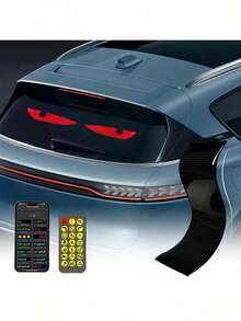 Luz de pantalla suave de píxeles LED programable, luz decorativa de coche con ojo de diablo, control por APP con texto DIY, patrón y animación, luz nocturna de pared y escritorio para hogar, bar, sala de juegos y soporte para conciertos - luz policromática - Ver 8