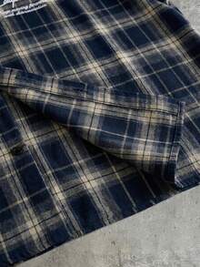 AXEPEAK Men's Plaid Patchwork 2 In 1 Shirt - Multicolor - View 3