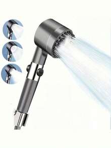 High Pressure Shower Head Set With Filter, 4 Spray Modes Handheld Shower With Pause Switch, Massage Water Saving Large Bathroom Shower, Includes Hose & Holder - various - View 11