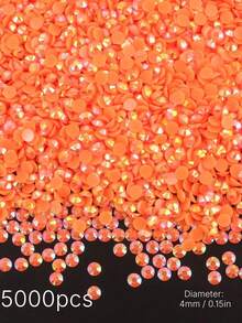 5000Pcs Bright Jelly AB Resin Rhinestones, Flat Back Multicolor Gems Bulk Pack, DIY Handmade Craft Supplies For Phone Case Cup Bottle Hat Fan Decoration - 4mm - View 29