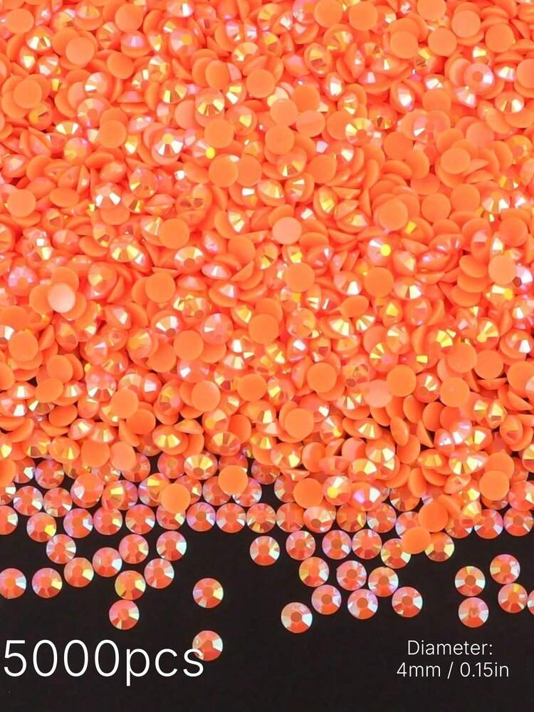 5000顆亮面果凍 AB 樹脂水鑽 平底多色寶石大包裝 DIY 手作手工藝配件，適用手機殼、杯子、瓶子、帽子、扇子裝飾 - 4mm - 查看 29