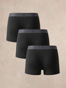 EverLounge Men's Minimalist Comfortable Boxer Briefs 3-Pack - Black - View 2
