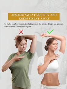 1pc Armpit Sweat Vest Breathable Underarm Sweat Pads Anti-Odor Quick-Dry Invisible Protector For Women Girls Daily Work Office Gym Yoga Running Outdoor - Color - View 8