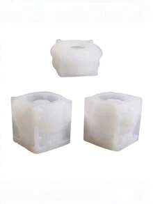 圍巾雪人收納盒矽膠模具，2款DIY手工蠟燭模具，聖誕與萬聖節家居裝飾收納容器製作用品 - 圍巾雪人 - 查看 13