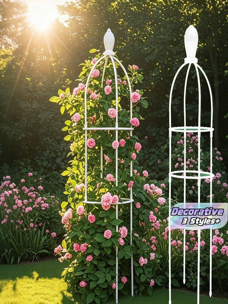 2/3/4layer Sturdy Multi-Tier Iron Trellis, Suitable For Climbing Roses, Clematis, Jasmine And Other Vines, Rust-Resistant Iron Trellis For Garden, Yard, Patio, Porch, Supporting Decorative Climbing Plants - Shelf - View 1