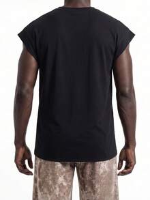 Rest Era Men's Letter Print Tank Top And Shorts Loungewear Set - Multicolor - View 3