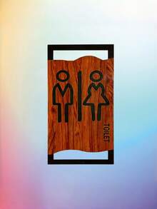 1 PC Male Female Restroom Sign Set Waterproof Rustproof Scratch Resistant Fade Proof Easy Clean Double Sided Adhesive Hanging For Home Office Restaurant Hotel School Commercial - multicolor - View 12