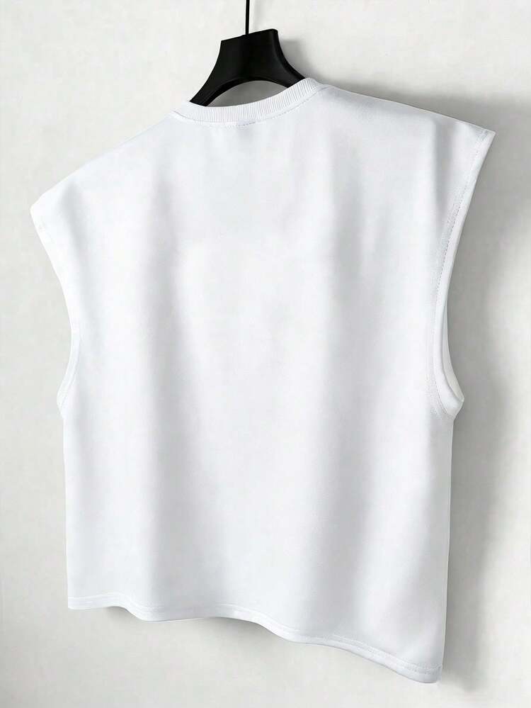 Rovax Say Goodbye To Generic Halloween Outfits! Western Ghost Rider Sleeveless Tank Top, Suitable For Daily Wear And Commuting, Featuring Western Cowboy Ghost Riding Horse, Desert Cactus, Pumpkin, Full Moon And Bat, American Vintage Distressed Style, Halloween Western Dark Tank Top, Unisex Couple Matching, Perfect For Halloween Parties And All-Season Layering Or Outerwear - White - View 3