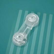 10sets Short Transparent Cabinet Door Locks, No-Drill Transparent Suction Cup Cabinet Door Fixing Clips, Reusable Wardrobe Drawer Anti-Opening Limiters, Invisible Fixing Clips For Home Cabinets, Home Use - Multicolor - View 8