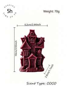 70g Ghost Castle/Ghost House Aroma Candle Halloween Dark Creative Atmosphere Ornament Horror Castle Styling Candle Niche Personalized Home Decoration Gift Ghost Festival Atmosphere Photography Props - Ghost Castle - View 7