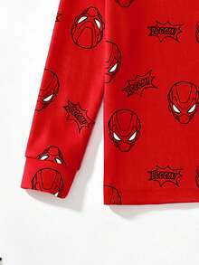 SHEIN 6pcs/Set Pakaian Rumah Anak Laki-Laki dan Remaja, Atasan Rajut Lengan Panjang dan Celana Panjang Motif Konsol Game & Astronot - MultiWarna - View 6