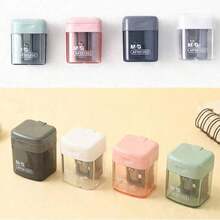 Single Hole Pencil Sharpener, Premium Student Pencil Sharpener, Sharpens Pencils To A Fine Point, Durable And Easy To Clean, Covered Design Prevents Mess, Compact And Portable, Suitable For Office And Home Desk, Minimalist And Fashionable Sharpener - Style 1 - View 4