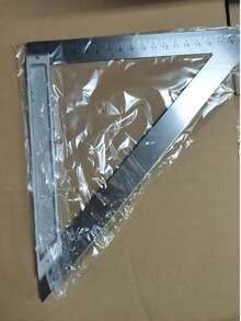 1件装银色铝合金三角尺布局工具专业工程制图测量仪器，适用于建筑师、工程师、艺术家、设计师、DIY工艺项目、木工、缝纫、拼布、剪贴簿、家居装修、学校办公用品 - 彩色 - 查看 4