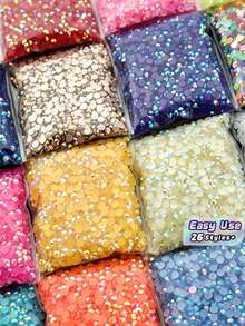 5000Pcs Bright Jelly AB Resin Rhinestones, Flat Back Multicolor Gems Bulk Pack, DIY Handmade Craft Supplies For Phone Case Cup Bottle Hat Fan Decoration - 4mm - View 1