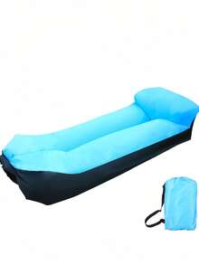 2Pcs Inflatable Lounge Air Sofa Bed, Includes 1 Sofa & Storage Bag, Leak Resistant Inflatable Couch For Camping, Home Movie Night, Beach, Hiking, Indoor & Outdoor Use - Multicolor - View 8