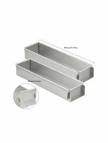 1 khuôn bánh hình chữ nhật bằng nhôm đa năng có vách ngăn tháo rời, dụng cụ nướng bánh cho Tiramisu, Cheesecake và Mousse - Nhiều màu - Xem 5