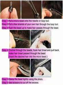 1000pcs 5mm Professional Silicone Micro Link Rings, Hair Extension Beads For DIY Braids, Feather Extensions, And Hairstylist Supplies, Perfect For Salon, Home, Party, Wedding, And Everyday Styling, Easy-To-Use Reusable Beads For All Hair Types. - Multicolor - View 6